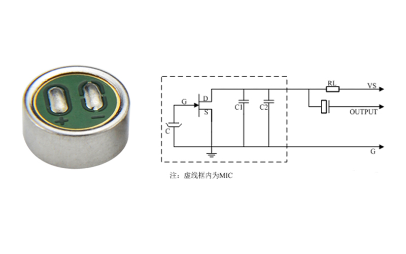 駐極體電容式麥克風(fēng)咪頭工作原理圖