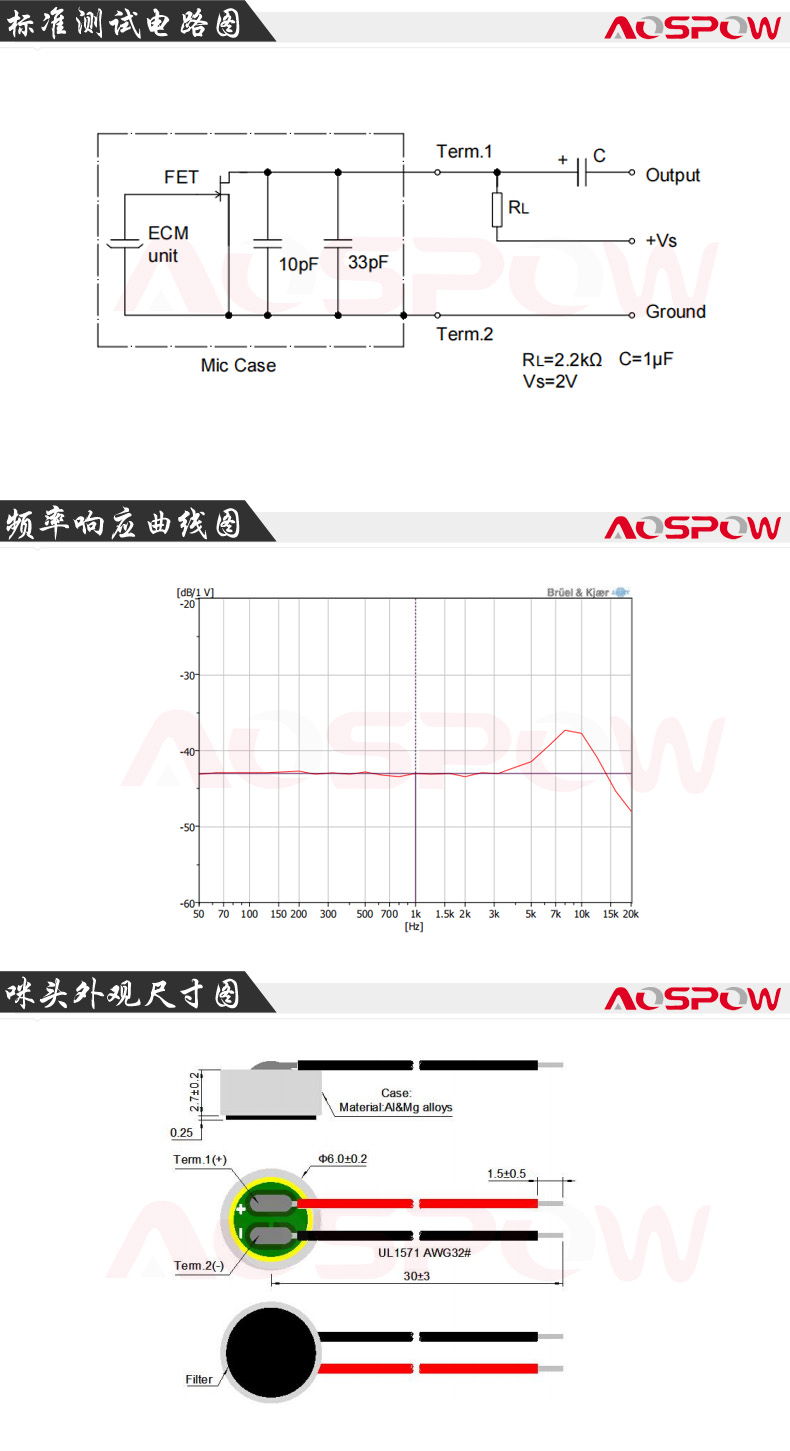 6027焊線咪芯規(guī)格書尺寸