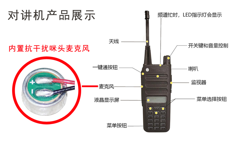 麥克風(fēng)咪頭應(yīng)用在對講機(jī)產(chǎn)品上的案例